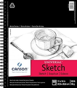 Canson 100510850 Pro-Art Artist Series Universal Sketch Pad, 5.5" x 8.5" Side Wire Canson