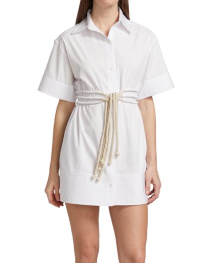 Мини-платье-рубашка Fiona с веревочным поясом AKNVAS