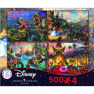 Ceaco - 4 In 1 Multipack - Thomas Kinkade - The Disney Collection - 4 In 1 Multipack Jigsaw Puzzle Ceaco