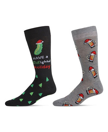 Оригинальная пара мужских рождественских праздничных носков, 2 шт. MEMOI