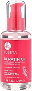 L LUSETA Biotin Hair Growth Serum with Collagen, Hair Oil for Thin and Damage Hair Growth Oil, Biotin growth serum for Frizzy & Damaged hair, Thickening and Healthier Scalp for Men & Women 3.38 Fl Oz L Luseta