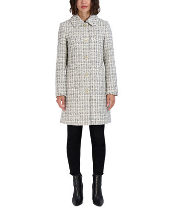 Женское твидовое пальто с клубным воротником Laundry by Shelli Segal