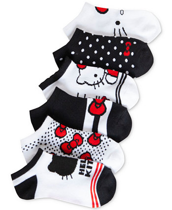 Носки из 6 предметов в упаковке, маленькие девочки и большие девочки Hello Kitty