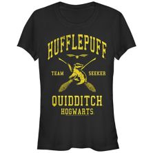 Juniors' Harry Potter Hufflepuff Quidditch Team Seeker Fitted Graphic Tee Harry Potter