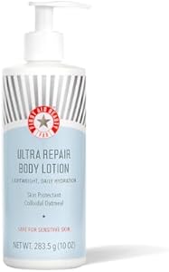 First Aid Beauty - Ultra Repair Body Lotion, Lightweight Daily Hydration Skin Protectant Colloidal Oatmeal, Gentle Eczema Nourishment & Dry Skin Moisturizer, Safe for Sensitive Skin, Unscented, 10 oz First Aid Beauty