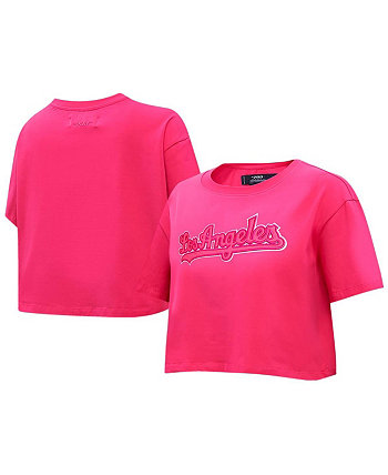 Women's Pink Los Angeles Dodgers Triple Pink Boxy Cropped T-shirt Pro Standard