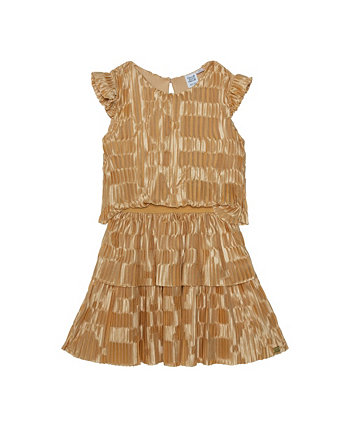 Многослойное платье с короткими рукавами для девочек, золотое - детское Deux par Deux