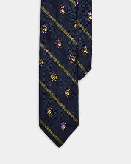 Узкий шелковый клубный галстук Ralph Lauren