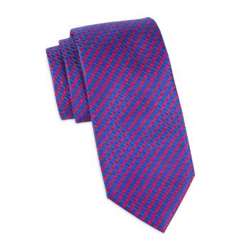 Шелковый галстук в полоску из сирсакера Charvet