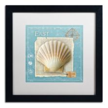 Торговая марка Fine Art Points East Seashell Настенное искусство в рамке Trademark Fine Art