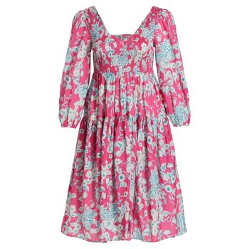 Платье-миди из хлопка с цветочным принтом Baacal, Plus Size
