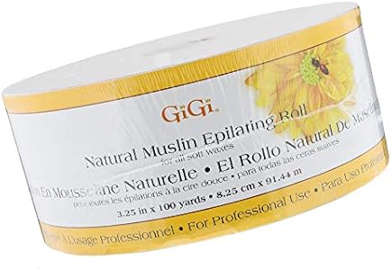 GiGi Bleached Muslin Roll for Hair Waxing/Hair Removal, 40 yd GIGI