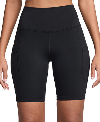 Women's One High-Waisted Side-Pocket Bike Shorts Nike