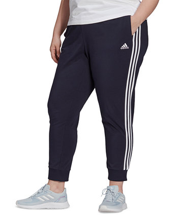 Зауженные брюки Essentials больших размеров с 3 полосками Adidas