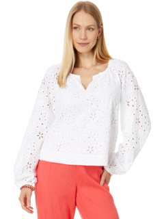 Женская Блузка Lilly Pulitzer Maisha Long Sleeve Eyelet Lilly Pulitzer