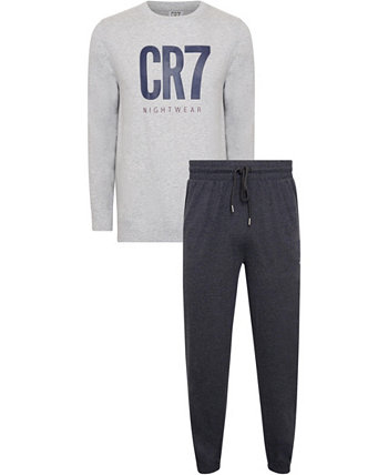 Мужская хлопковая домашняя одежда, комплект из топа и брюк CR7