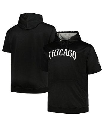 Мужской черный пуловер с короткими рукавами Chicago White Sox Big and Tall Contrast, толстовка с капюшоном Profile