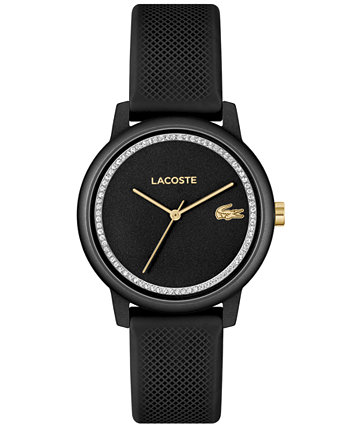 Женские часы L.12.12 Go Quartz с черным силиконовым ремешком, 36 мм Lacoste