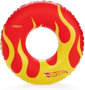 Hot Wheels & FUNBOY Reversible Checkered Flame Tube Float for Kids - 34" 2-sided print, single float FUNBOY