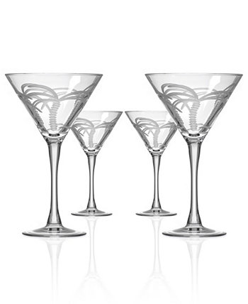 Palm Tree Martini 10 унций - набор из 4 стаканов Rolf Glass