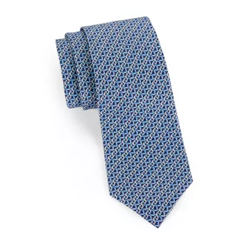 Шелковый галстук Gancini с переплетениями Ferragamo
