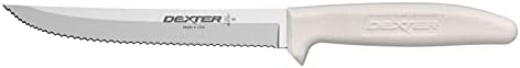 Dexter-Russell Sani-Safe S156SC-PCP 6" White Scalloped Utility Knife with Polypropylene Handle, Model:092187133039 Dexter-Russell