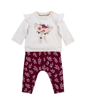 Хлопковые штаны для новорожденных девочек, комплект из 2 предметов Mac & Moon