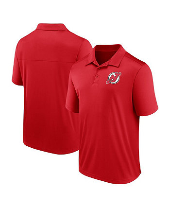 Мужская красная рубашка-поло с блокировкой левой стороны New Jersey Devils Fanatics