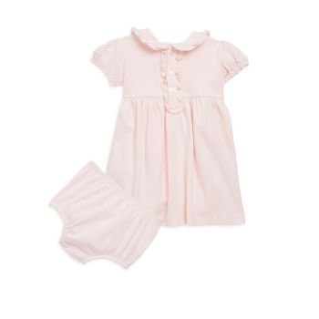 Платье-поло для маленьких девочек & amp; Комплект шароваров Ralph Lauren
