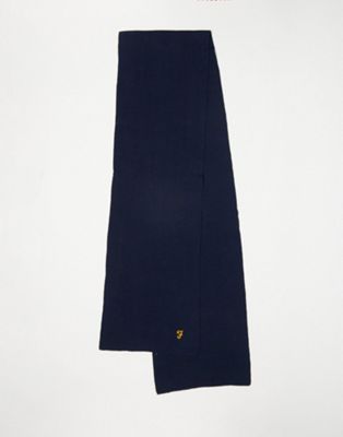 Темно-синий шарф с логотипом Farah Farah