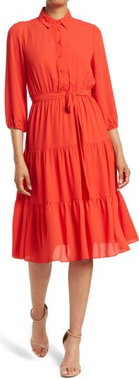 Многоуровневое платье-рубашка с завязками на талии NANETTE NANETTE FOOTWR
