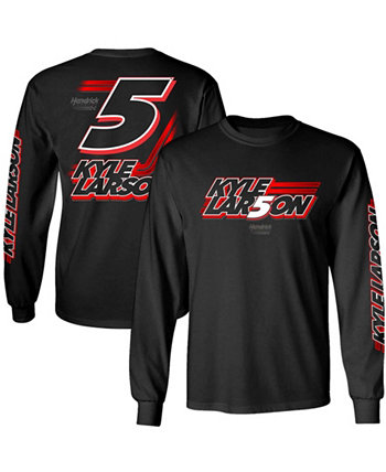 Черная мужская футболка с длинным рукавом Kyle Larson 3-Spot Hendrick Motorsports Team Collection