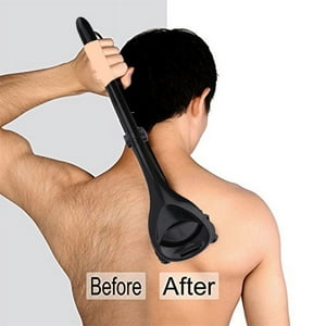 2.0 PLUS - Men's Back Razor (DIY), Ergonomic Handle, Wet or Dry Shaving (Extra Blades Included) Shuanghuo