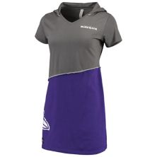 Женские футболки Refried Темно-сине-лиловое мини-платье с капюшоном Baltimore Ravens с v-образным вырезом Unbranded