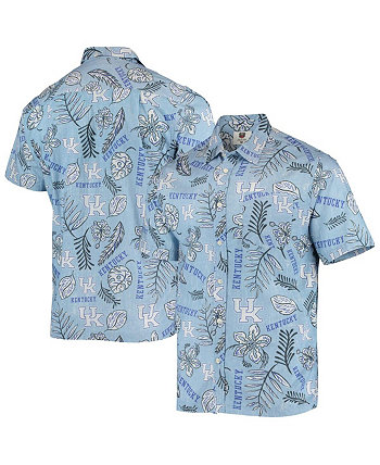 Мужская голубая рубашка на пуговицах с цветочным принтом в винтажном стиле Kentucky Wildcats Wes & Willy