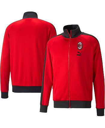 Мужская красная спортивная куртка с молнией во всю длину реглан AC Milan ftblHeritage T7 PUMA