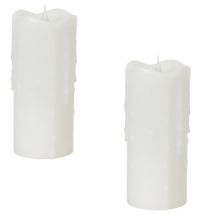 Simplux Designer LED Dripping Candle with Moving Flame and Remote (Set of 2) Slickblue