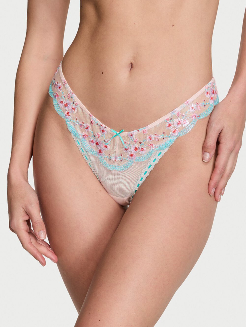 Cherry Blossom Embroidery Brazilian Panty Dream Angels