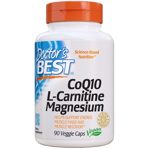 CoQ10 L-Carnitine Magnesium - 90 растительных капсул - Doctor's Best Doctor's Best