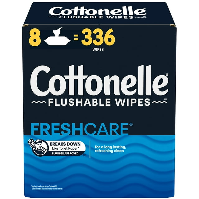 Cottonelle Flushable Toilet Paper Wipe White 42 Sheets/Pack 8 Packs/Carton (51826) Kimberly-Clark