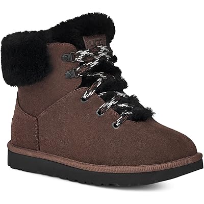 Классические мини-ботинки Ugg Classic Mini Alpine Lace из замши коровы с овечьей подкладкой и подошвой SugarSole™ UGG