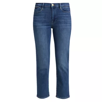 Высокие прямые укороченные джинсы Le High FRAME