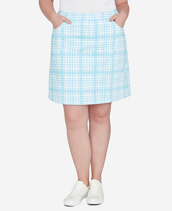 Plus Size Spring Into Action Printed Skort HEARTS OF PALM