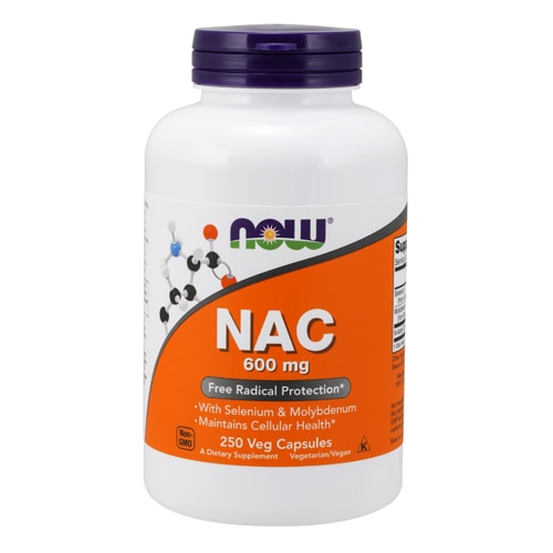 NAC - 600 мг - 250 вегетарианских капсул - NOW Foods NOW Foods