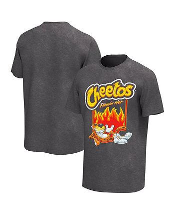 Мужская черная рваная футболка Cheetos Flamin' Hot Washed Philcos