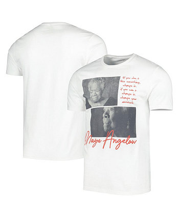 Мужская и женская белая футболка с рисунком Maya Angelou Philcos