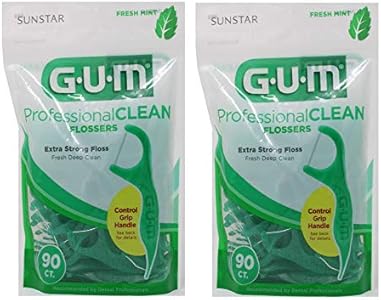 Зубная нить GUM Professional Clean Flossers, свежая мята, 90 шт. (упаковка из 2-х) Sunstar