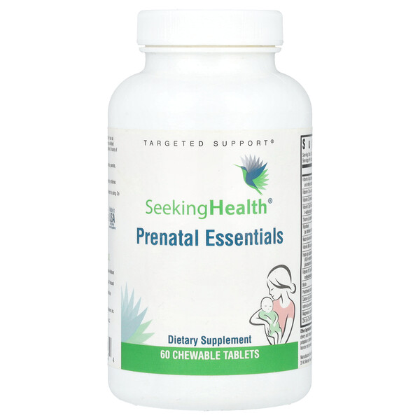 Prenatal Essentials Chewable с расторопшей, TMG и CoQ10, 60 жевательных таблеток Seeking Health