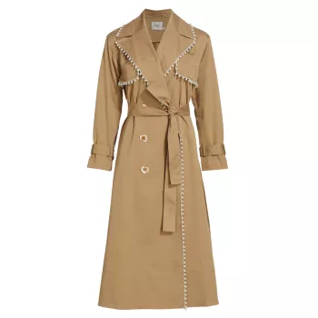 Constellation Pearl-Trim Trench Coat AJE