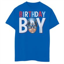 Boys 8-20 Marvel The Avengers Captain America Birthday Boy Graphic Tee Marvel